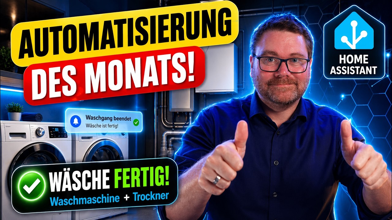 Waschmaschine & Trockner mit Home Assistant überwachen – Automatisierung Schritt für Schritt