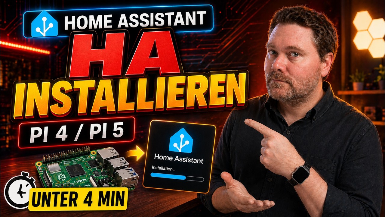 Home Assistant: Wie du HA auf deinem Raspberry PI 4 oder PI 5 installierst ( unter 4 Min)