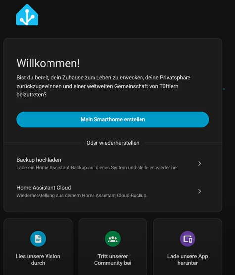 Home Assistant Anleitung - Setup