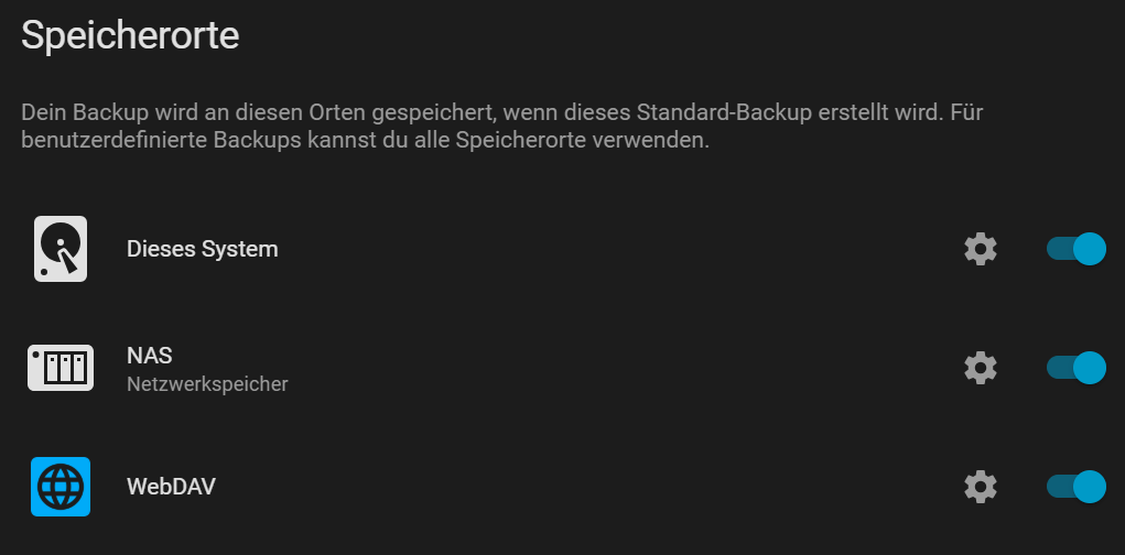 Home Assistant Backup Speicherorte